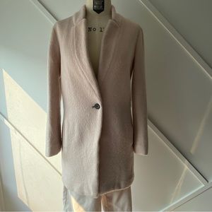Club Monaco Pink Nude Wool Mohair Blend Pink Coat - XS